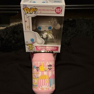 Funko Cinnamoroll Pop with Pink hello kitty and friends Tumbler